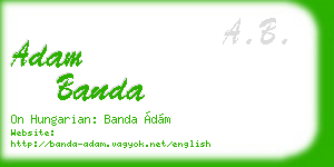 adam banda business card